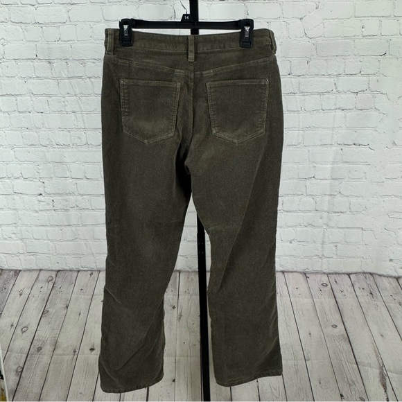 Quince Organic Stretch Corduroy Flare Pants Seaweed Green Color Size 8 - Picture 4 of 7